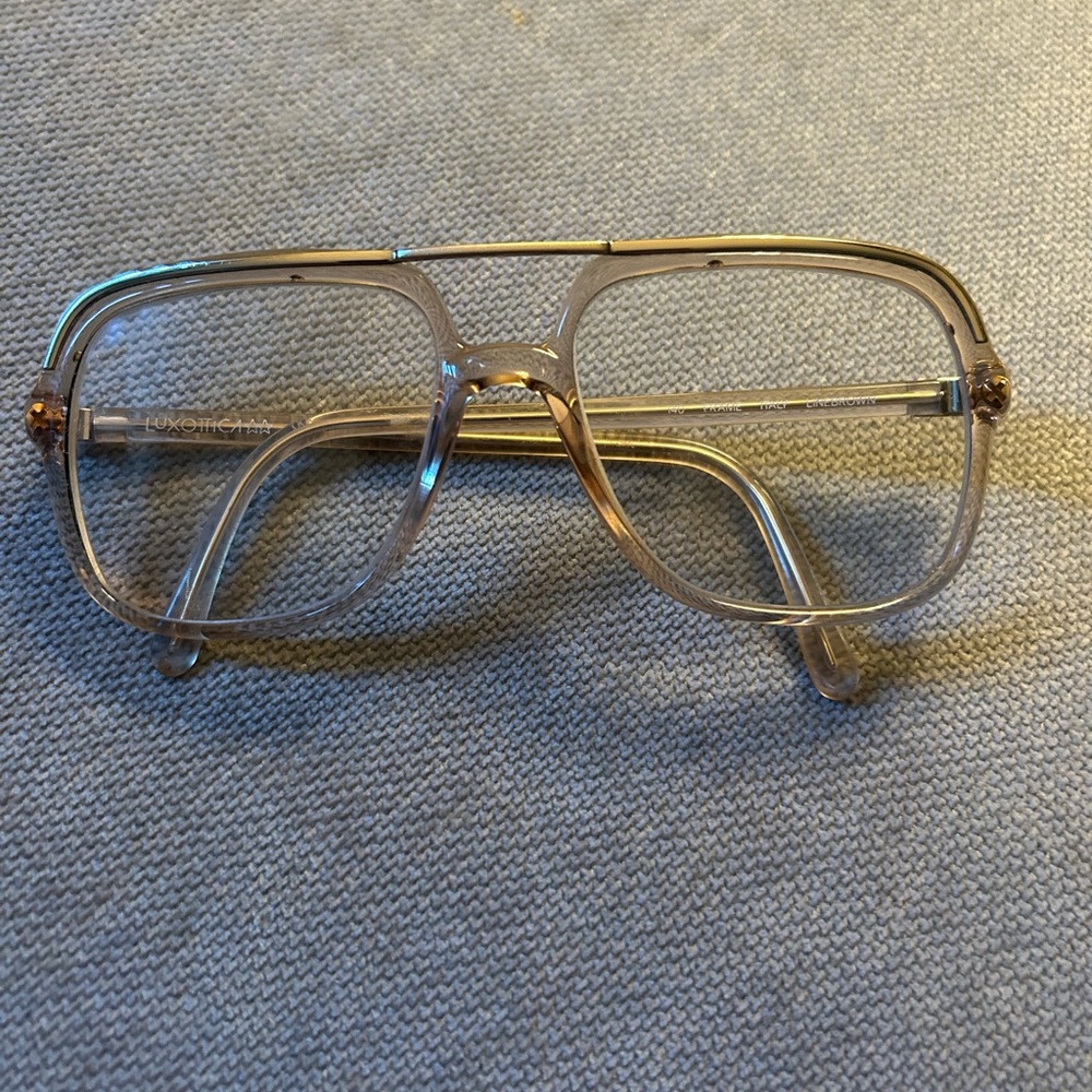 Vintage 70s Luxoticca Leonardo Aviator eyeglass frame